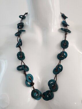 Paparazzi Teal Loop Necklace & Earring Set